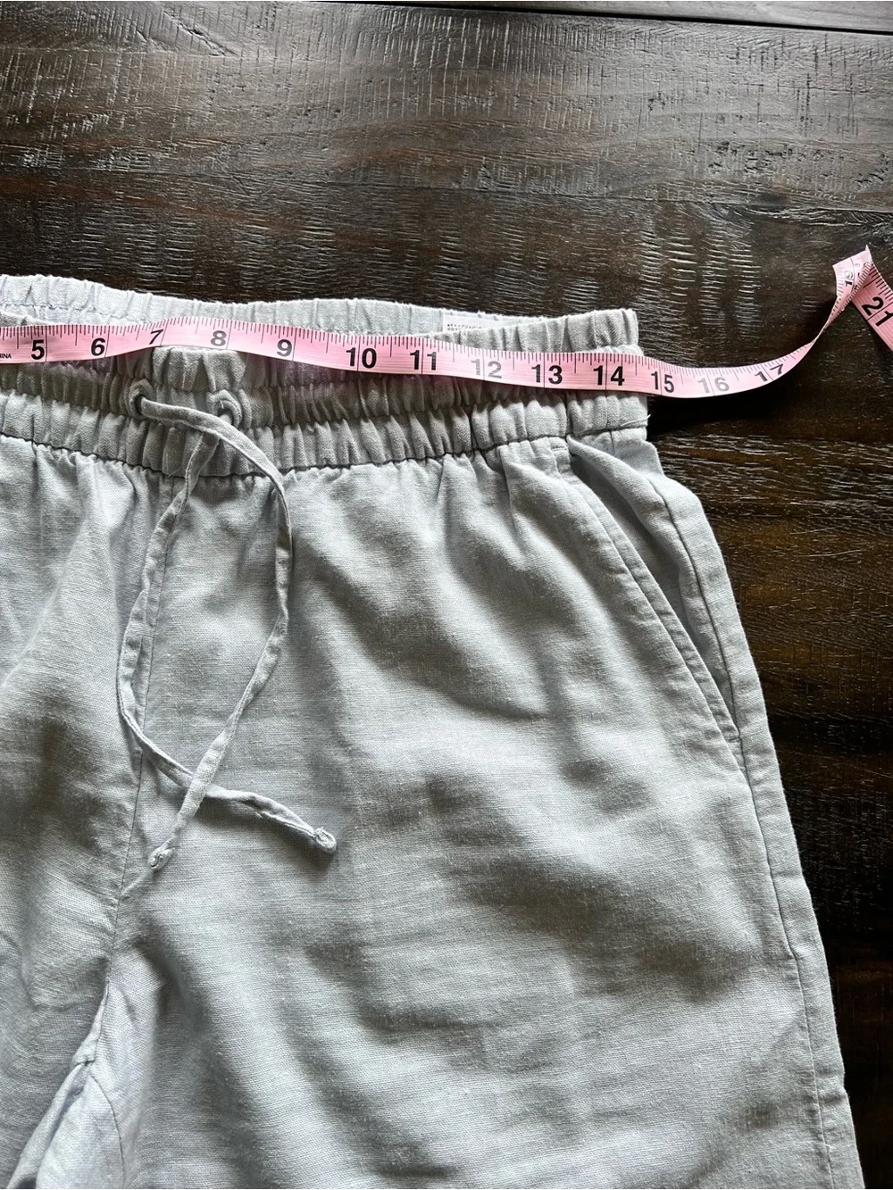 Banana Republic Linen Blend Wide Leg Crop Pant Causal Pull On Relaxed Comfort